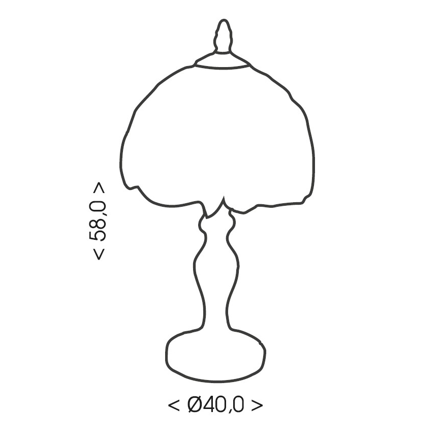 Brilagi - Tiffany vitražna stona lampa JUNGLE 2xE27/60W/230V