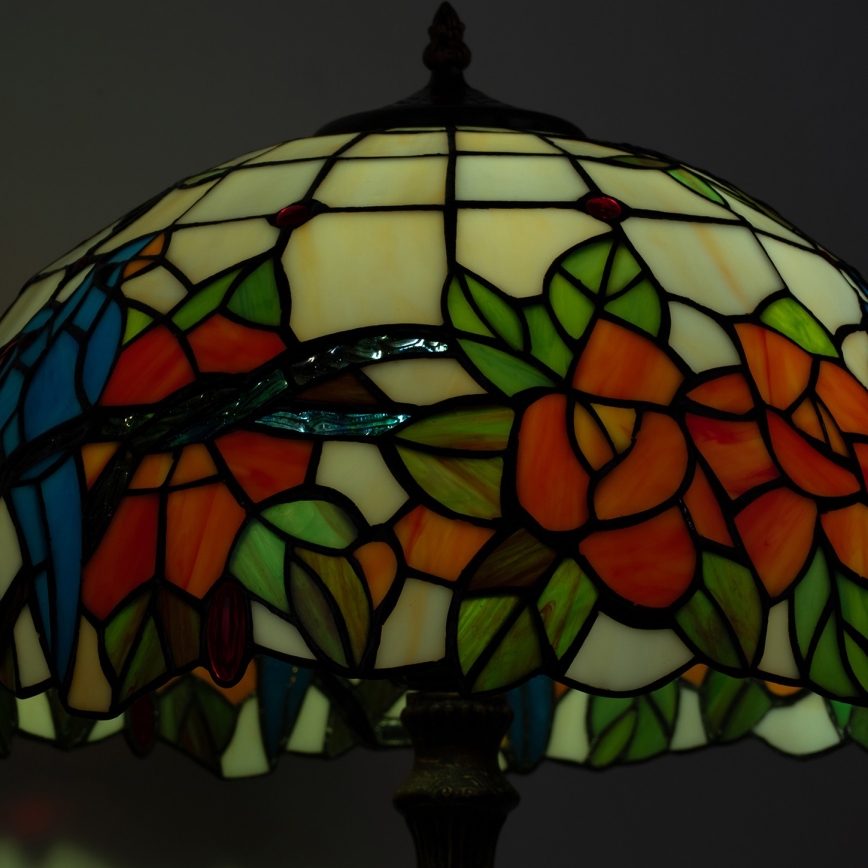 Brilagi - Tiffany vitražna stona lampa JUNGLE 2xE27/60W/230V