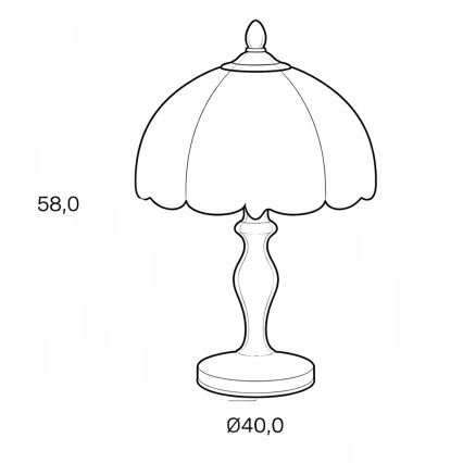 Brilagi - Tiffany vitražna stona lampa JUNGLE 2xE27/60W/230V