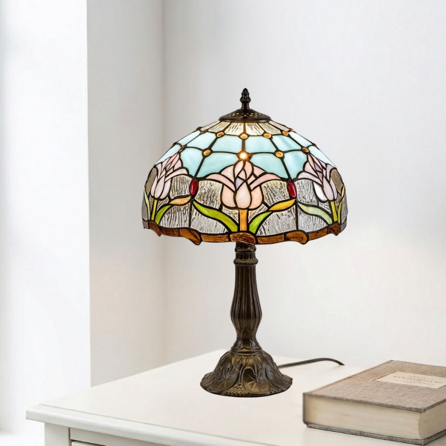 Brilagi - Tiffany vitražna stona lampa LORAS 1xE27/40W/230V