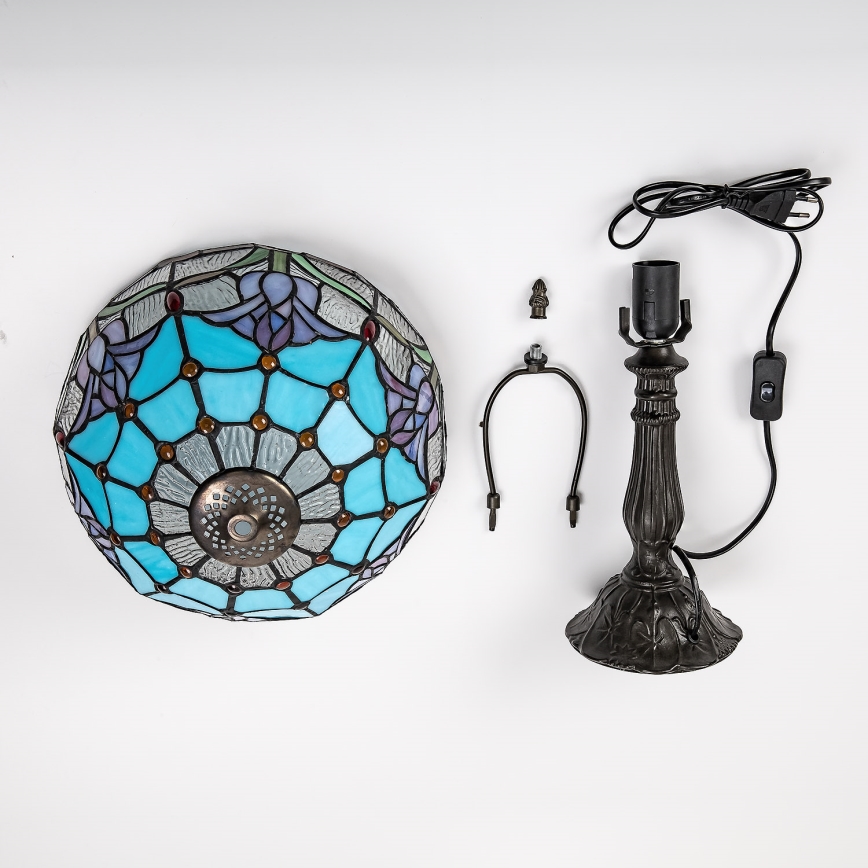 Brilagi - Tiffany vitražna stona lampa LORAS 1xE27/40W/230V
