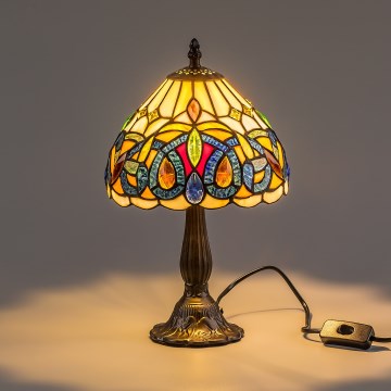 Brilagi - Tiffany vitražna stona lampa LUISA 1xE14/40W/230V