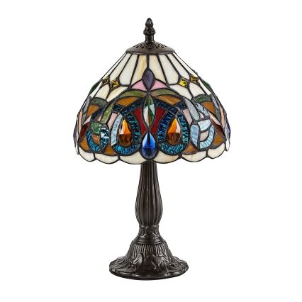 Brilagi - Tiffany vitražna stona lampa LUISA 1xE14/40W/230V