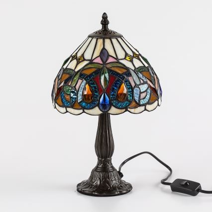 Brilagi - Tiffany vitražna stona lampa LUISA 1xE14/40W/230V