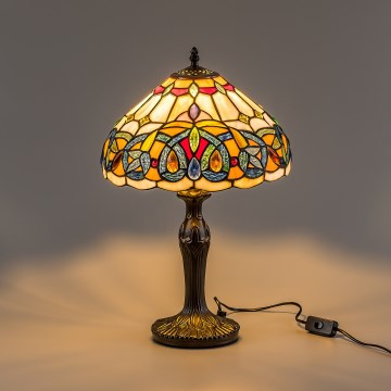 Brilagi - Tiffany vitražna stona lampa LUISA 1xE27/40W/230V