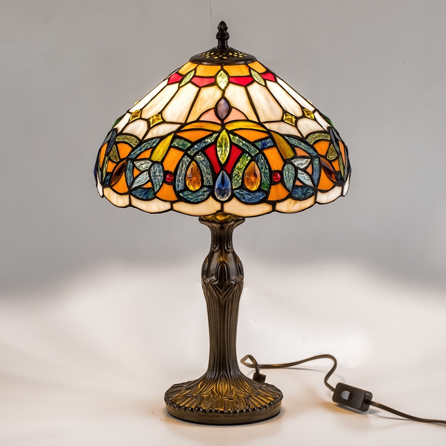 Brilagi - Tiffany vitražna stona lampa LUISA 1xE27/40W/230V