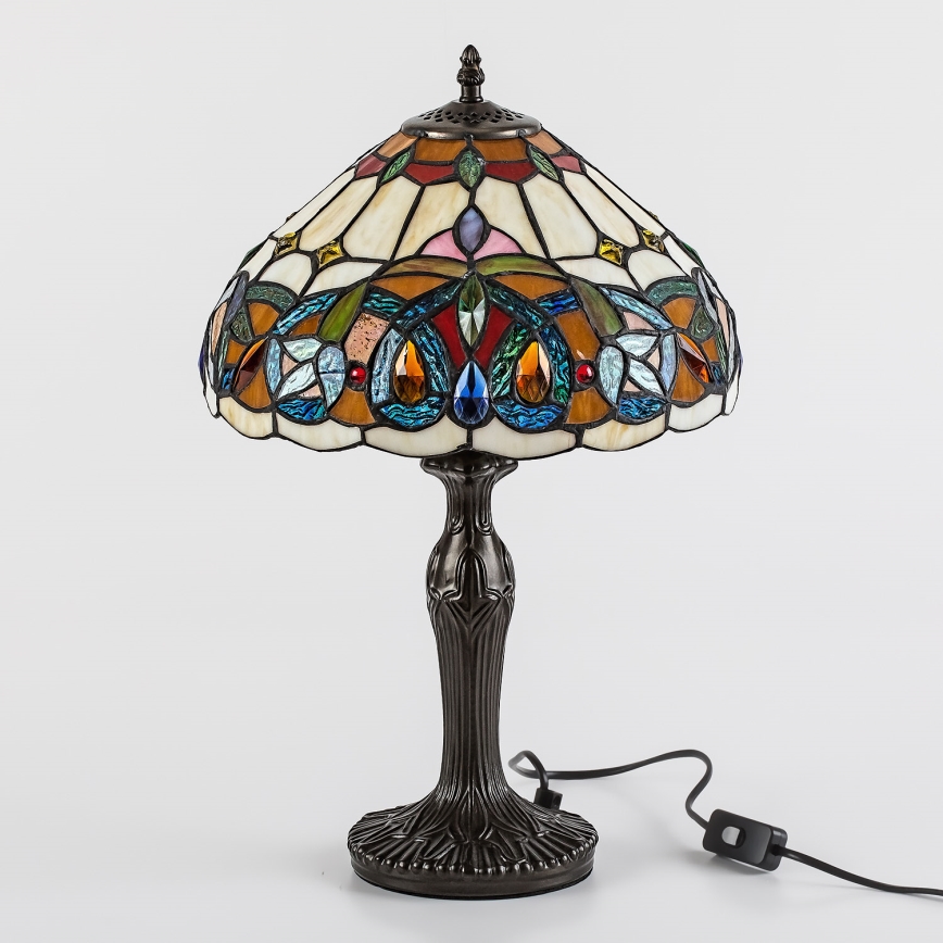Brilagi - Tiffany vitražna stona lampa LUISA 1xE27/40W/230V