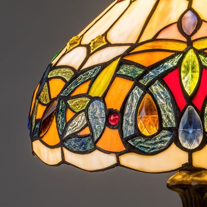 Brilagi - Tiffany vitražna stona lampa LUISA 1xE27/40W/230V
