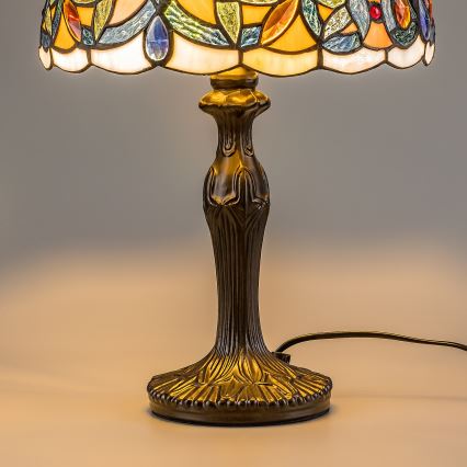 Brilagi - Tiffany vitražna stona lampa LUISA 1xE27/40W/230V