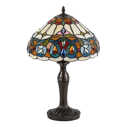 Brilagi - Tiffany vitražna stona lampa LUISA 1xE27/40W/230V