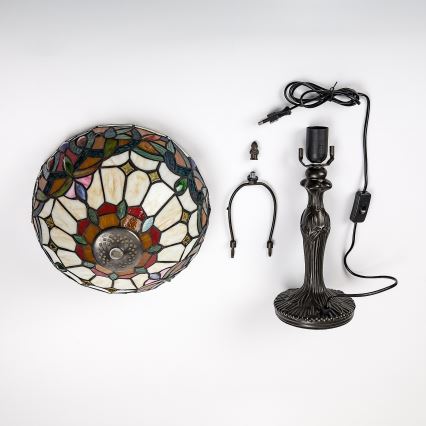 Brilagi - Tiffany vitražna stona lampa LUISA 1xE27/40W/230V