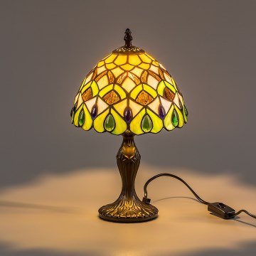 Brilagi - Tiffany vitražna stona lampa MARGARET 1xE14/40W/230V