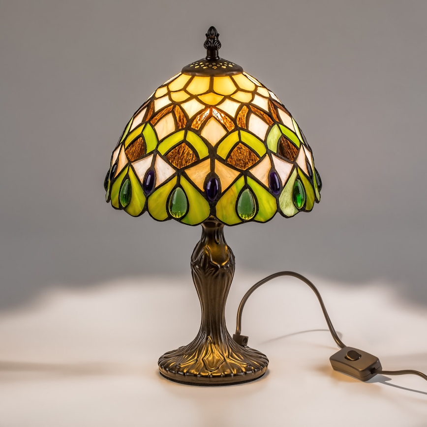 Brilagi - Tiffany vitražna stona lampa MARGARET 1xE14/40W/230V