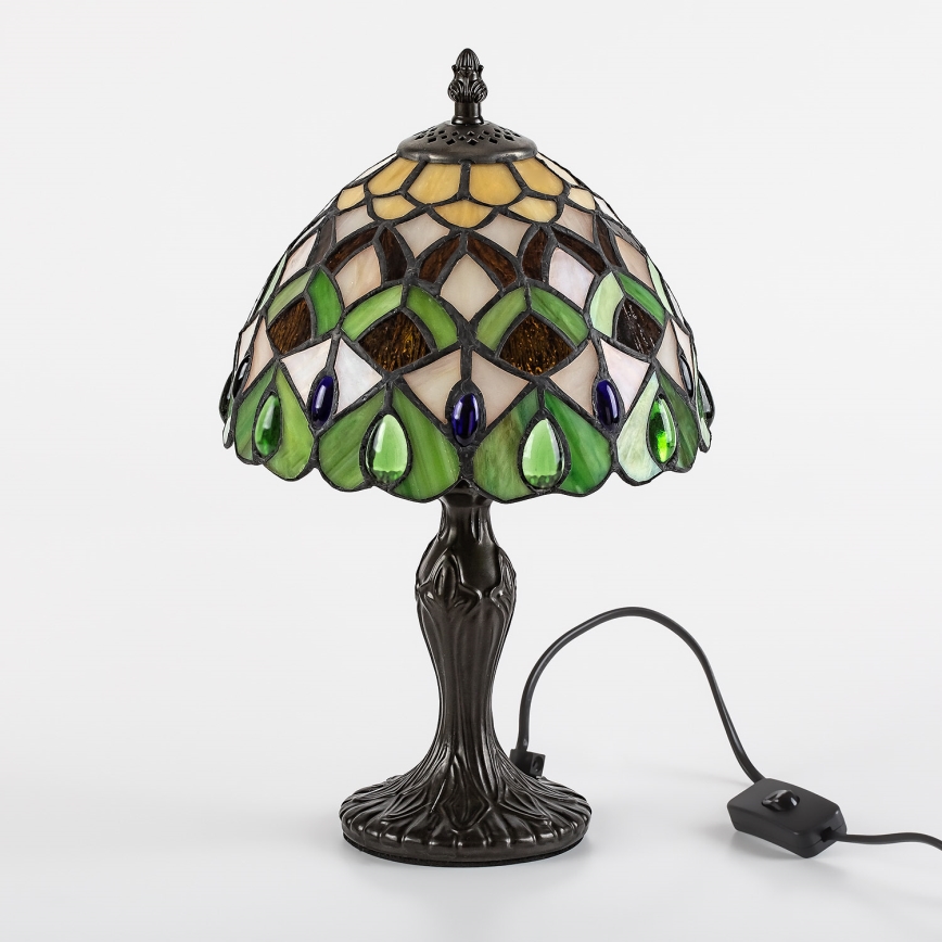 Brilagi - Tiffany vitražna stona lampa MARGARET 1xE14/40W/230V