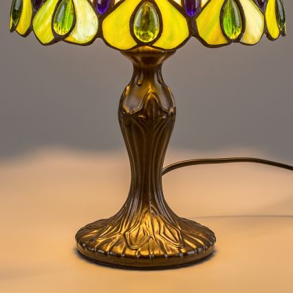 Brilagi - Tiffany vitražna stona lampa MARGARET 1xE14/40W/230V