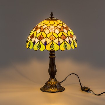 Brilagi - Tiffany vitražna stona lampa MARGARET 1xE27/40W/230V