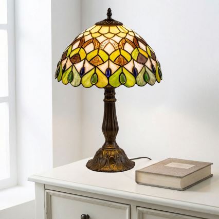 Brilagi - Tiffany vitražna stona lampa MARGARET 1xE27/40W/230V