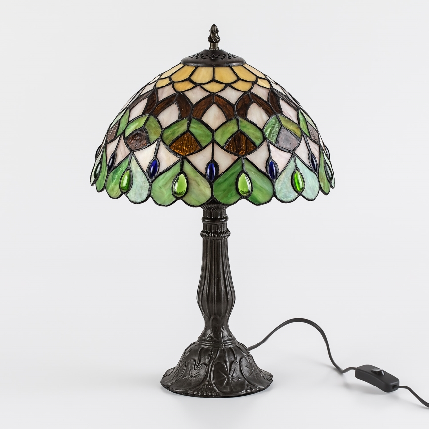 Brilagi - Tiffany vitražna stona lampa MARGARET 1xE27/40W/230V