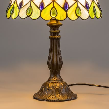 Brilagi - Tiffany vitražna stona lampa MARGARET 1xE27/40W/230V