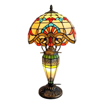 Brilagi - Tiffany vitražna stona lampa MIRABELLA 1xE27/60W/230V + 1xE14/40W