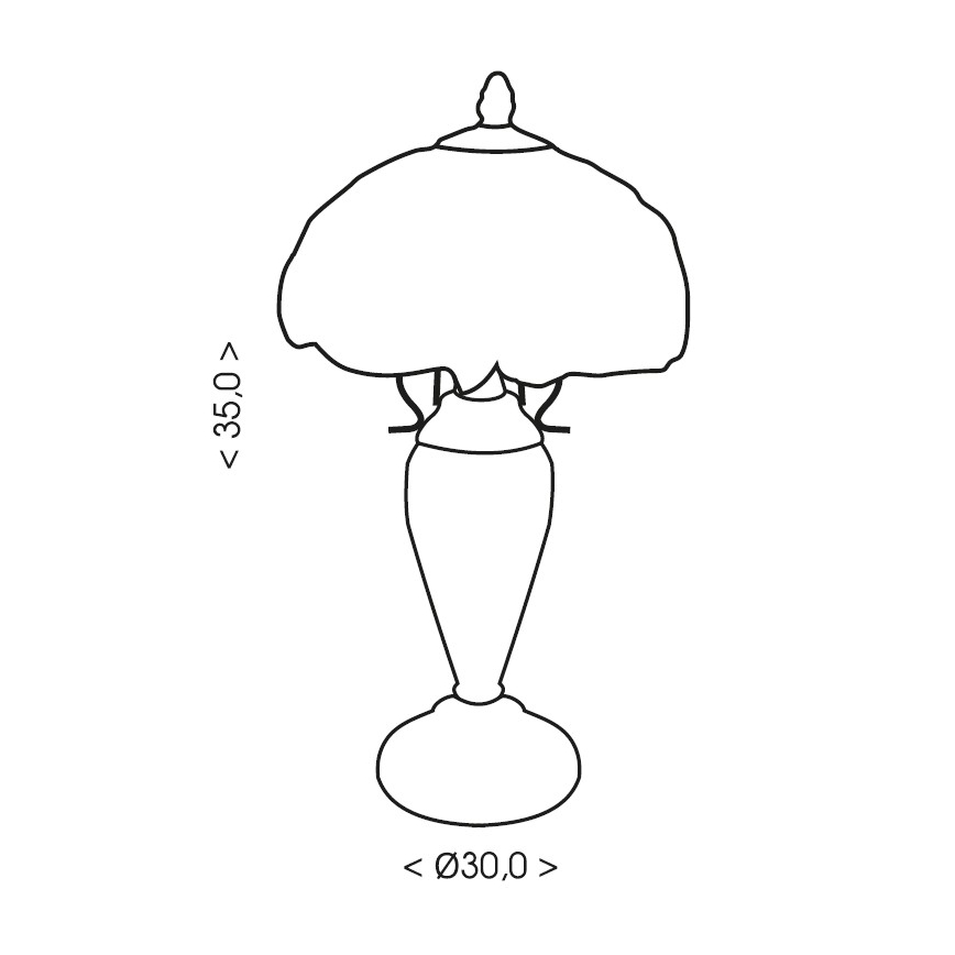 Brilagi - Tiffany vitražna stona lampa MIRABELLA 1xE27/60W/230V + 1xE14/40W