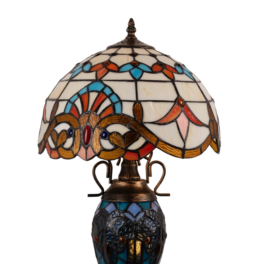 Brilagi - Tiffany vitražna stona lampa MIRABELLA 1xE27/60W/230V + 1xE14/40W