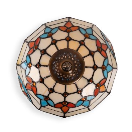 Brilagi - Tiffany vitražna stona lampa MIRABELLA 1xE27/60W/230V + 1xE14/40W