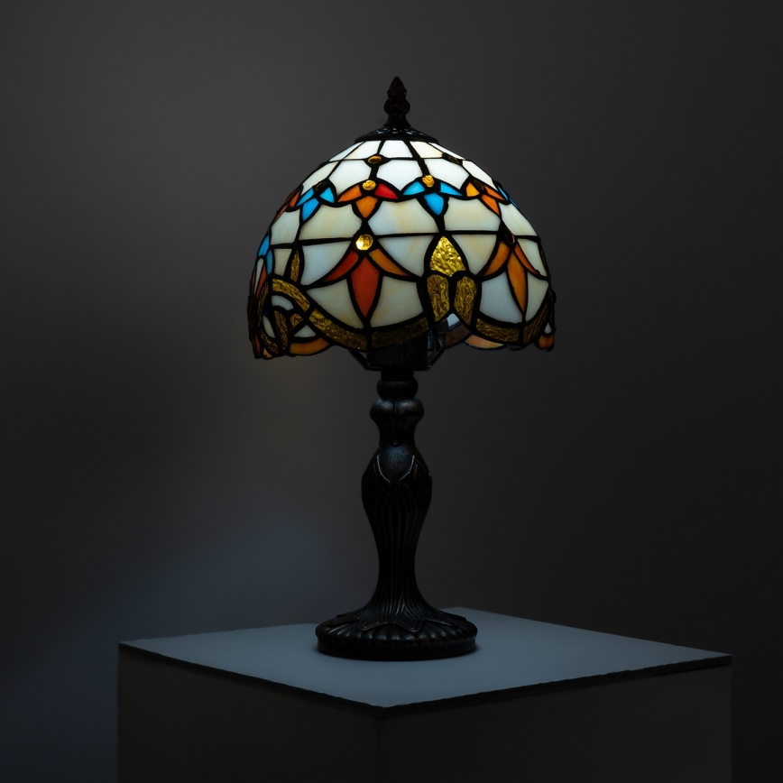 Brilagi - Tiffany vitražna stona lampa MIRABELLA 1xE27/60W/230V