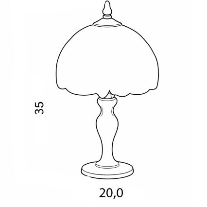 Brilagi - Tiffany vitražna stona lampa MIRABELLA 1xE27/60W/230V