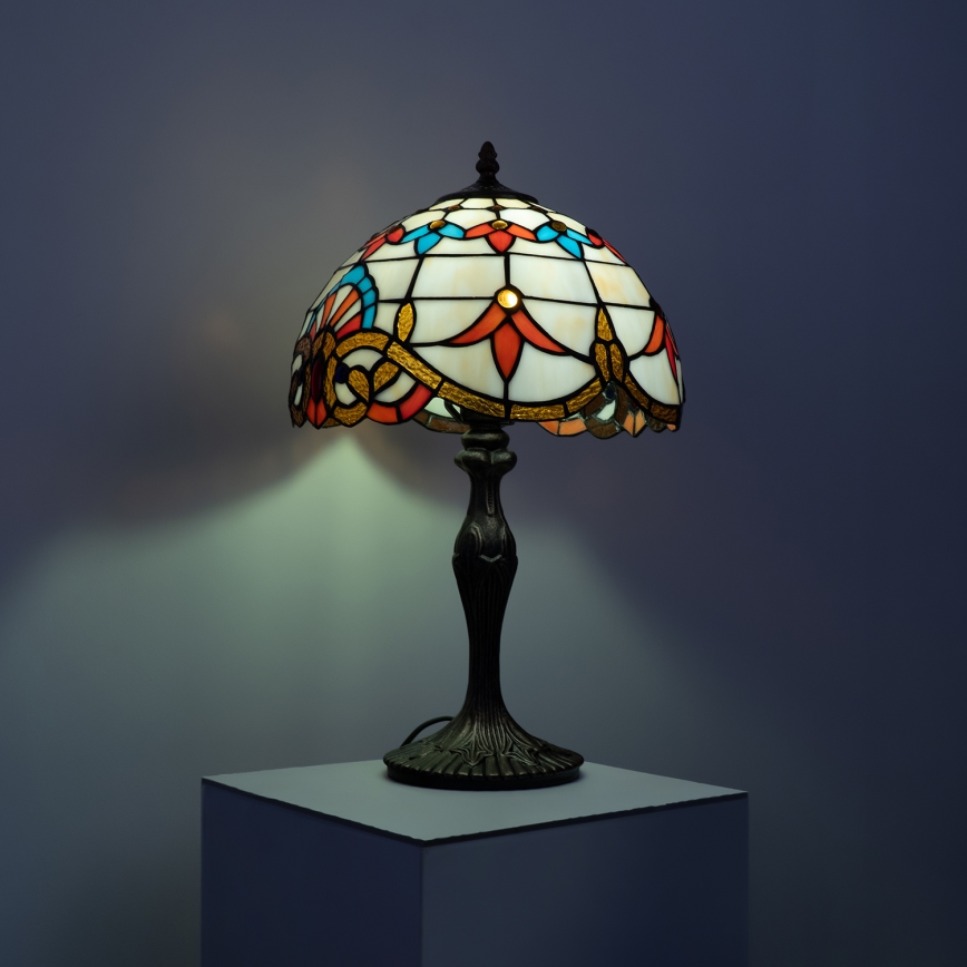 Brilagi - Tiffany vitražna stona lampa MIRABELLA 1xE27/60W/230V