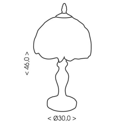Brilagi - Tiffany vitražna stona lampa MIRABELLA 1xE27/60W/230V
