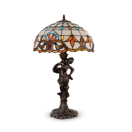 Brilagi - Tiffany vitražna stona lampa MIRABELLA 1xE27/60W/230V