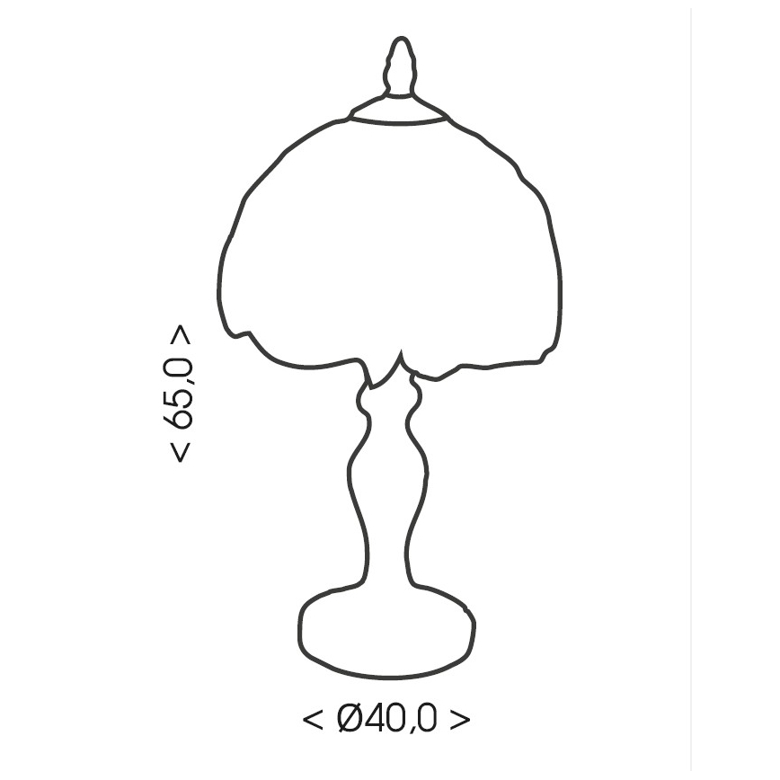 Brilagi - Tiffany vitražna stona lampa MIRABELLA 1xE27/60W/230V