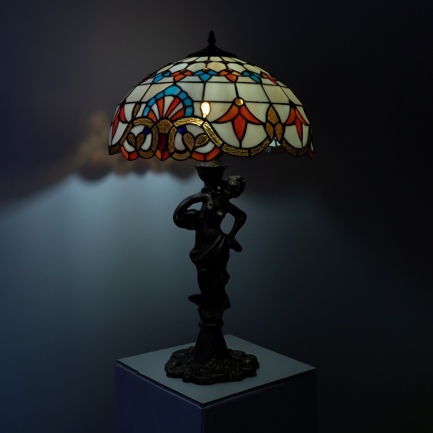 Brilagi - Tiffany vitražna stona lampa MIRABELLA 1xE27/60W/230V