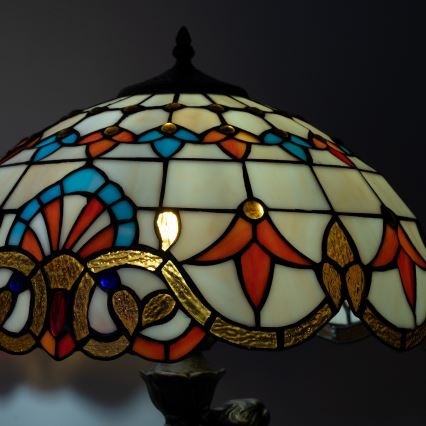 Brilagi - Tiffany vitražna stona lampa MIRABELLA 1xE27/60W/230V