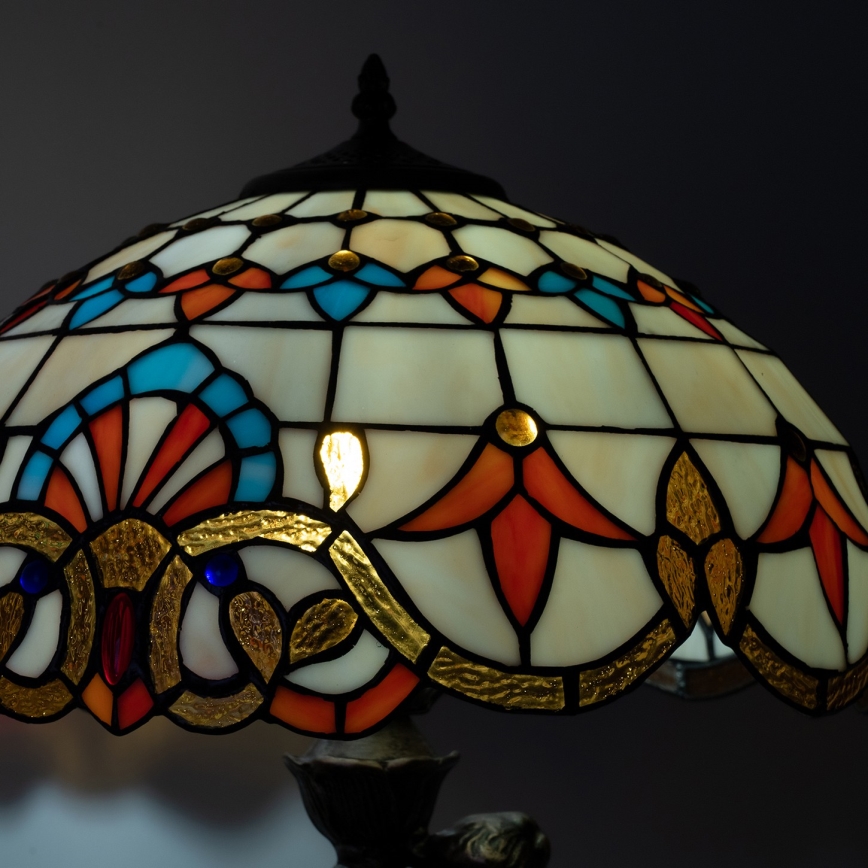 Brilagi - Tiffany vitražna stona lampa MIRABELLA 1xE27/60W/230V