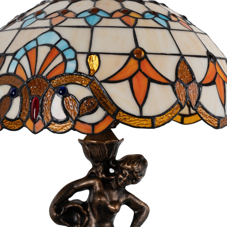 Brilagi - Tiffany vitražna stona lampa MIRABELLA 1xE27/60W/230V