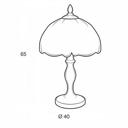 Brilagi - Tiffany vitražna stona lampa MIRABELLA 1xE27/60W/230V