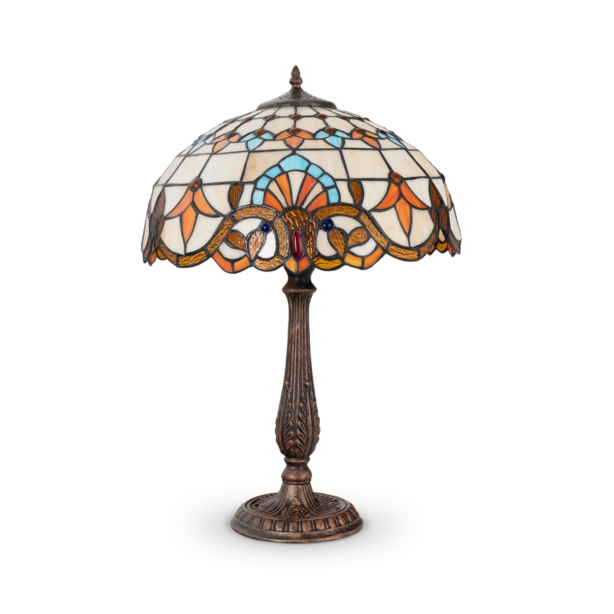 Brilagi - Tiffany vitražna stona lampa MIRABELLA 2xE27/60W/230V