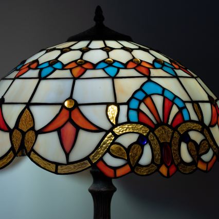 Brilagi - Tiffany vitražna stona lampa MIRABELLA 2xE27/60W/230V