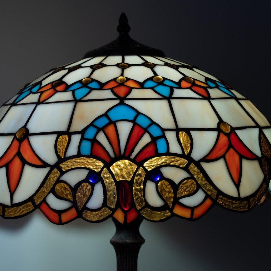 Brilagi - Tiffany vitražna stona lampa MIRABELLA 2xE27/60W/230V