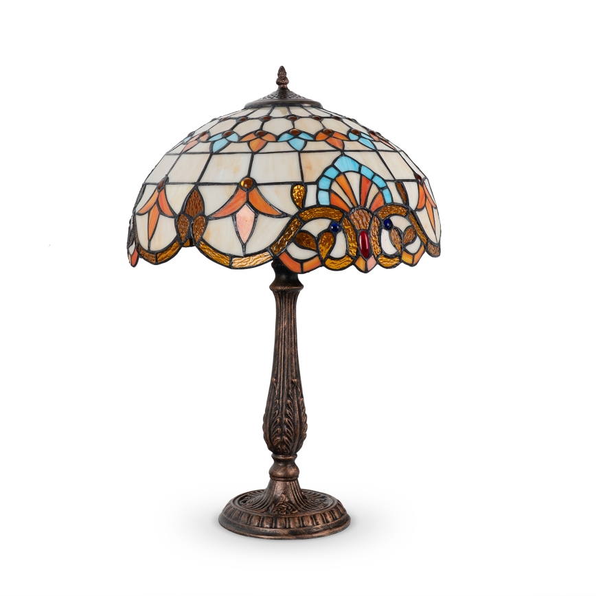 Brilagi - Tiffany vitražna stona lampa MIRABELLA 2xE27/60W/230V