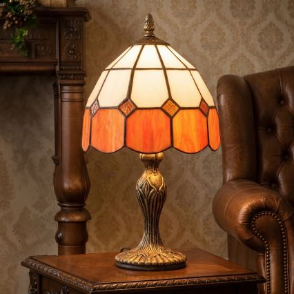 Brilagi - Tiffany vitražna stona lampa SIENNA 1xE27/60W/230V