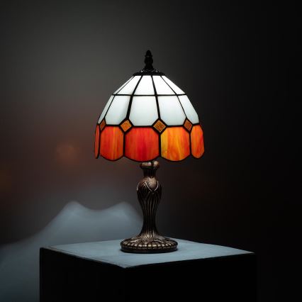 Brilagi - Tiffany vitražna stona lampa SIENNA 1xE27/60W/230V