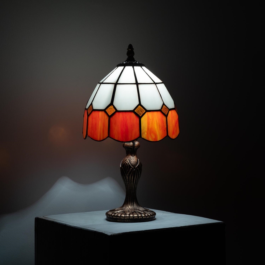 Brilagi - Tiffany vitražna stona lampa SIENNA 1xE27/60W/230V