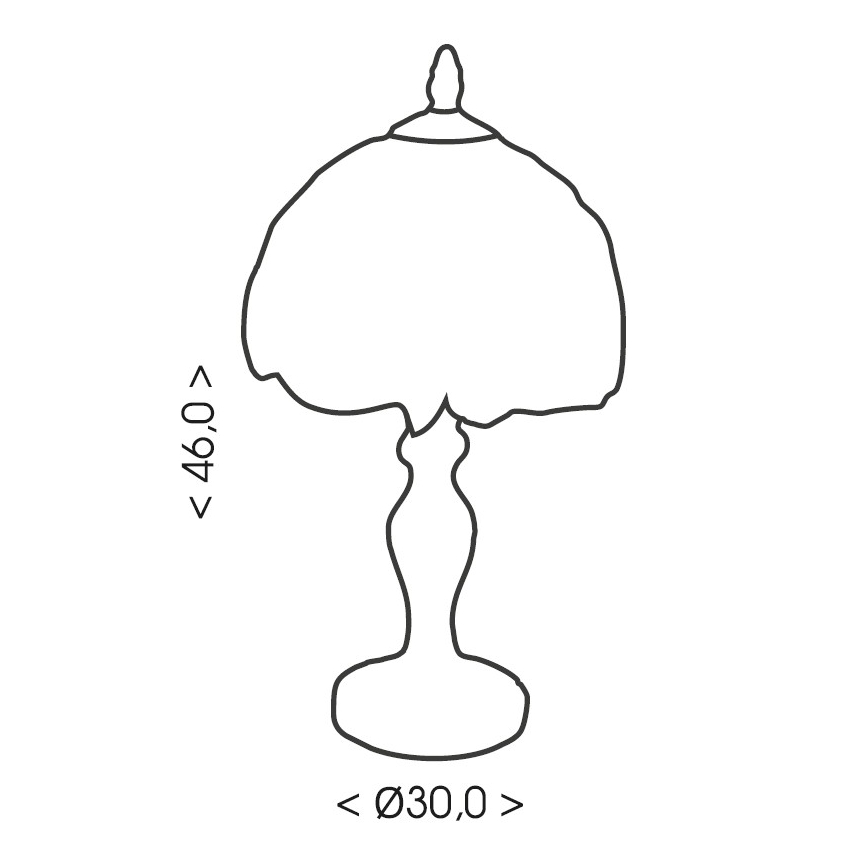 Brilagi - Tiffany vitražna stona lampa SIENNA 1xE27/60W/230V