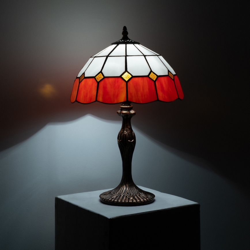 Brilagi - Tiffany vitražna stona lampa SIENNA 1xE27/60W/230V
