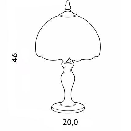 Brilagi - Tiffany vitražna stona lampa SIENNA 1xE27/60W/230V