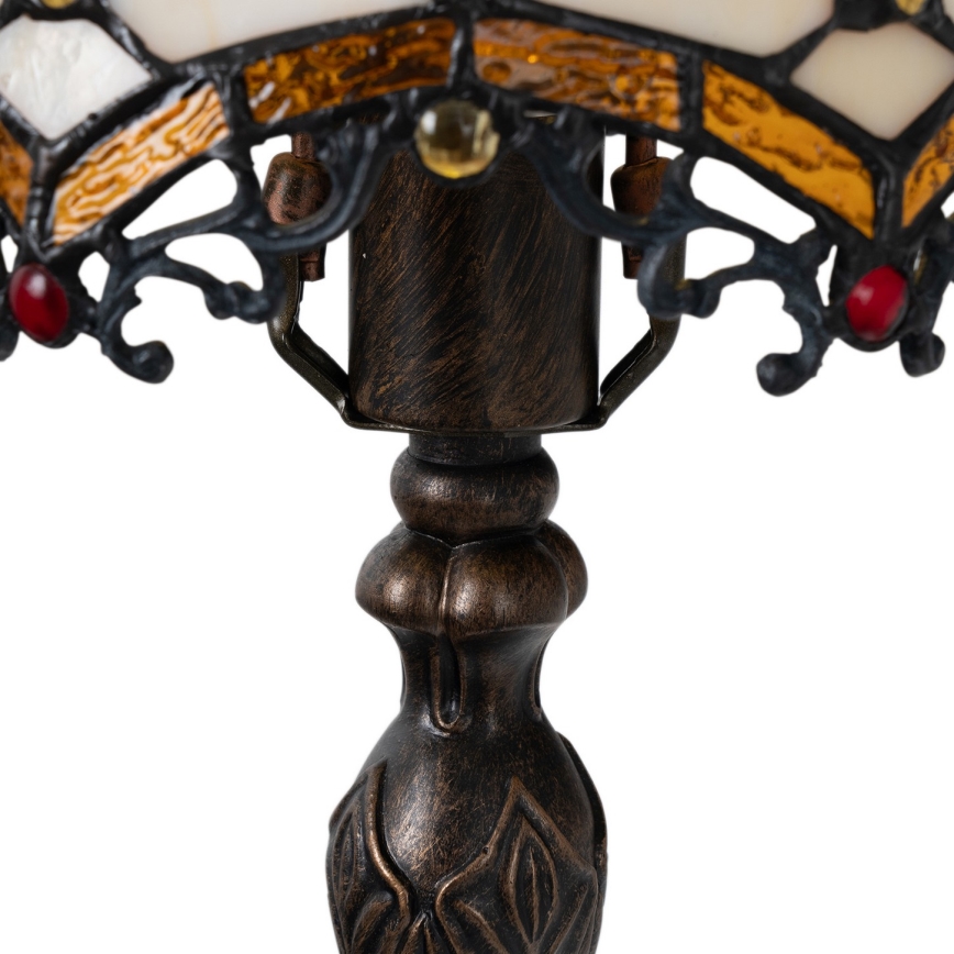Brilagi - Tiffany vitražna stona lampa SLONOVAČA 1xE27/60W/230V