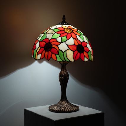 Brilagi - Tiffany vitražna stona lampa SUNFLOWER 1xE27/60W/230V